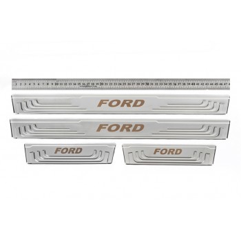 Универсальные накладки на пороги Ford V-2 (4 шт., нерж) для Тюнинг Ford