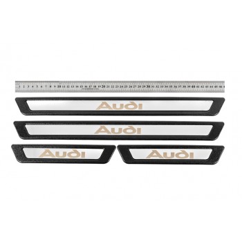 Універсальні накладки на пороги Ауди V-3 (4 шт., нерж) для Тюнінг Ауди