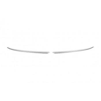 Углы на передний бампер (2 шт, нерж) для Ford Custom 2023- гг Углы на передний бампер (2 шт, нерж) для Ford Custom 2023- гг