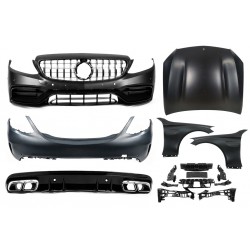 Комплект обвісів з капотом і крилами (C63 AMG) для Mercedes C-сlass W205 2014-2021рр