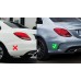 Задний диффузор с насадками (Дизайн С63) для Mercedes C-сlass W205 2014-2021 гг