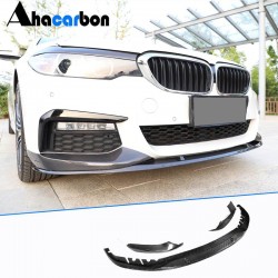 Накладка на передний бампер Карбон V6 (2017-2020 M-Sport) для BMW 5 серия G30/31