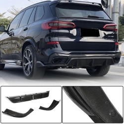 Диффузор заднего бампера V2 (2018-2022, натуральный карбон) для BMW X5 G05 2019- гг