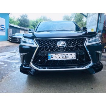 Передний диффузор TRD (2016-2022) Белый цвет для Lexus LX570 / 450d