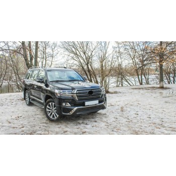 Передняя накладка 2016-2025 (Executive 2016) Черный цвет для Toyota Land Cruiser 200