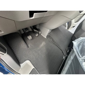 Килимки 2024-2025 (3шт, EVA, Чорний) для Volkswagen Crafter 2016- рр