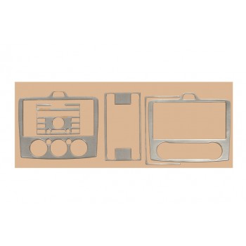 Накладки на панель AC/Clima (Mini-set, Алюміній) для Ford Focus II 2005-2008 рр