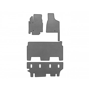 Коврики EVA (2008-2020, 3 ряда, 8-местный/Комплектация SXT, Серый) для Dodge Grand Caravan V