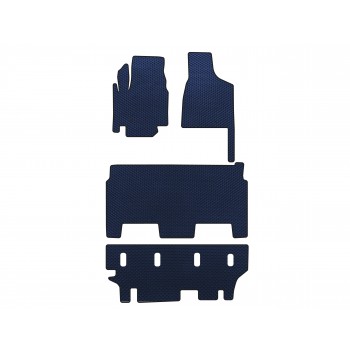 Коврики EVA (2008-2020, 3 ряда, 8-местный/Комплектация SXT, Синий) для Dodge Grand Caravan V