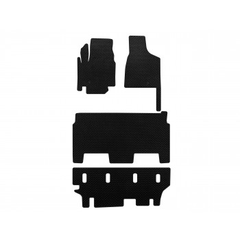 Коврики EVA (2008-2020, 3 ряда, 8-местный/Комплектация SXT, Черный) для Dodge Grand Caravan V