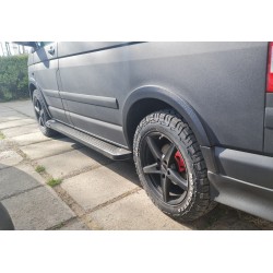 Боковые пороги X5-тип black (2 шт, алюм) Длинная база для Volkswagen T5 2010-2015 гг