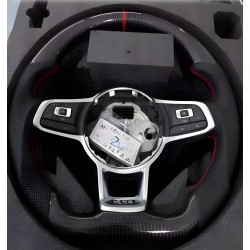 Руль (для GTI, Карбон -2025 красный) для Volkswagen Golf 6
