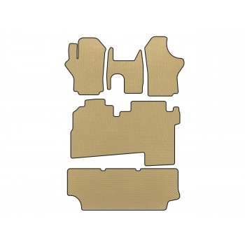 Коврики EVA (2004-2007, 3 ряда, 8-ми местный, Бежевый) для Hyundai H200, H1, Starex