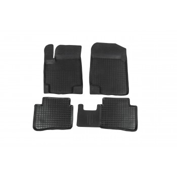 Резиновые коврики с бортом (4 шт, Polytep) для Hyundai Accent 2006-2010 гг Резиновые коврики с бортом (4 шт, Polytep) для Hyundai Accent 2006-2010 гг