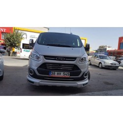 Накладка на передний бампер (2013-2017, под покраску) для Ford Custom