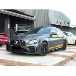 Комплект обвісів з заднім дифузором (дизайн Black Mamba C63GT) для Mercedes C-сlass W205 2014-2021рр