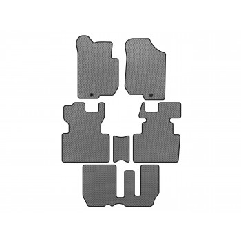 Коврики EVA (2006-2012 г.г., 3 ряда, 7-местный, Серый) для Kia Carens