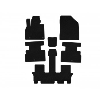 Коврики текстильные Classic (3 ряда, 7-местный, Черный) для Kia Stonic 2017- гг