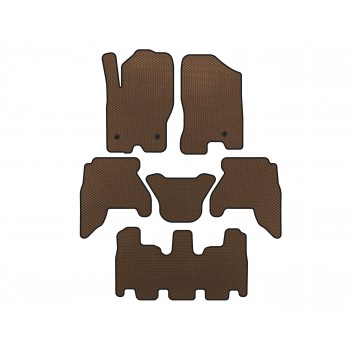 Коврики EVA (3 ряда, Коричневый) для Nissan Pathfinder R51 2005-2014 гг