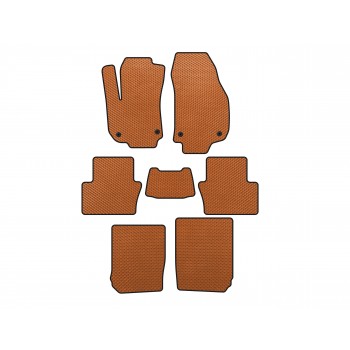 Килимки EVA (3 ряди, Помаранчевий) для Opel Zafira B 2005-2011 рр