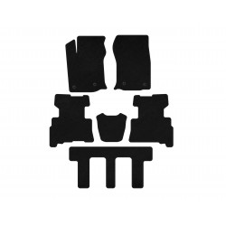 Килимки текстильні Classic (3 ряди, 2014-2024, 7-ми місний, Чорний) для Toyota 4Runner рр