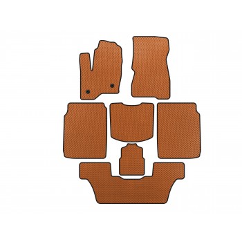 Килимки EVA (3 ряди, 2013-2019, Помаранчевий) для Ford Flex рр