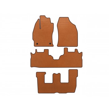 Килимки EVA (3 ряди, Помаранчевий) для Toyota Prius Plus