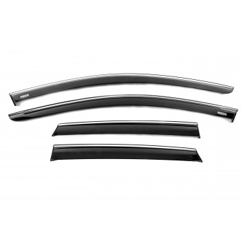 Вітровики з хром молдингом (4 шт, Niken) для Volkswagen Taigo 2020- рр Вітровики з хром молдингом (4 шт, Niken) для Volkswagen Taigo 2020- рр