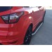 Боковые пороги Tayga Grey (2 шт., алюминий) С окрашенной листвой на дверях для Ford Kuga/Escape 2013-2019 гг