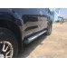 Боковые пороги Allmond Grey (2 шт., алюминий) для Toyota Hilux 2006-2015 гг