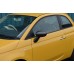 Накладки на дзеркала 2007-2015 (2 шт., натуральний карбон) для Fiat 500/500L