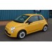 Накладки на дзеркала 2007-2015 (2 шт., натуральний карбон) для Fiat 500/500L