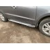 Боковые пороги Allmond Grey (2 шт, алюм.) для Hyundai Santa Fe 2 2006-2012 гг