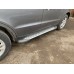 Боковые пороги Allmond Grey (2 шт, алюм.) для Hyundai Santa Fe 2 2006-2012 гг