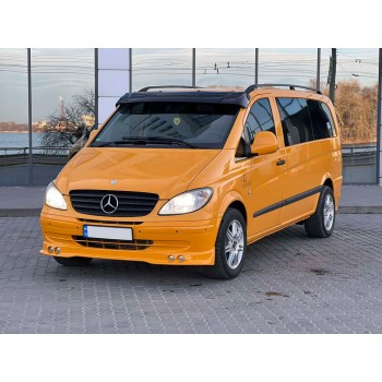 Козирьок на лобове скло (чорний глянець, 5мм) для Mercedes Vito W639 2004-2014 рр