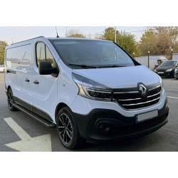 Бокові пороги Allmond Black (2 шт., Алюміній) Довга база для Renault Trafic 2015- рр