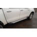 Боковые пороги Allmond Grey (2 шт., алюминий) для Toyota Hilux 2015- гг