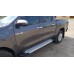Боковые пороги Allmond Grey (2 шт., алюминий) для Toyota Hilux 2015- гг