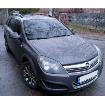Алюмінієві рейлінги (Caravan, хром) для Opel Astra H 2004-2013 рр