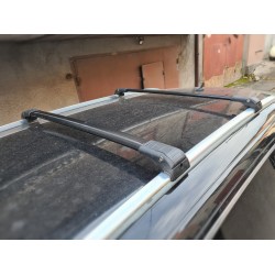 Поперечный багажник WingBar V2 (2 шт, алюминий) Серый цвет для Ауди Q7 2005-2015 гг