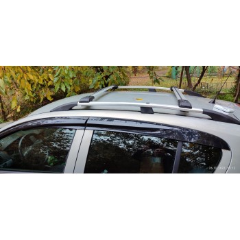 Поперечный багажник на обычные рейлинги под ключ (2 шт) Серый для Opel Astra H 2004-2013 гг