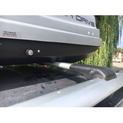 Перемычки на рейлинги под ключ WingBar V1 (2 шт) Серый для Peugeot Partner Tepee 2008-2018 гг