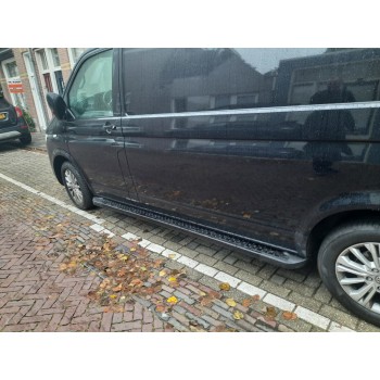 Бокові пороги Allmond Black (2 шт., алюміній) Довга база для Volkswagen T6