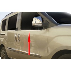Окантовка стекол (нерж.) 2 шт, Carmos - Турецкая сталь для Opel Combo 2012-2018 гг