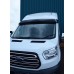 Козырек на лобовое стекло (черный глянец, 5мм) для Ford Transit 2014- гг