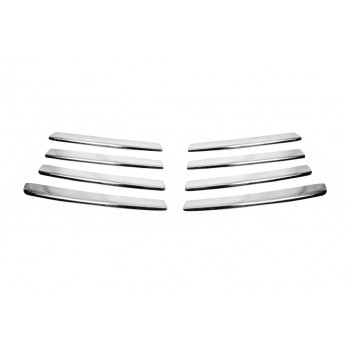 Накладка на решітку Косою капот (8 шт., нерж.) Carmos - Турецька сталь для Volkswagen T4 Caravelle/Multivan