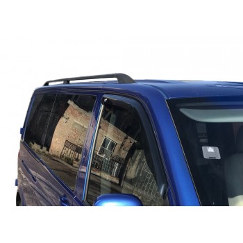 Рейлинги Черные Короткая база, Металлические ножки для Volkswagen T5 Transporter 2003-2010 гг