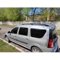Рейлинги черные Металлические ножки для Dacia Logan MCV 2004-2014 гг