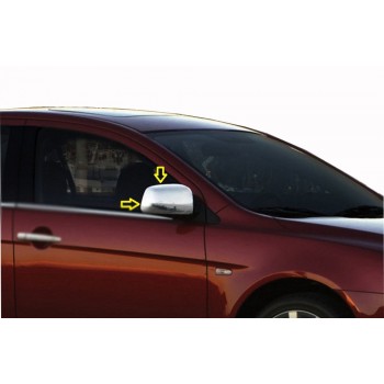 Накладки на дзеркала (2 шт) Полірована нержавіюча сталь для Mitsubishi Lancer 9 2004-2008 рр