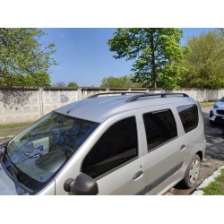 Рейлинги черные Чугунные ножки для Renault Logan MCV 2005-2013 гг